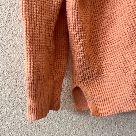 Aerie CozyUp Waffle Knit Hoodie - Peach - Picture 5 of 11